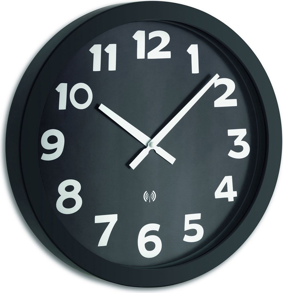 TFA 60.3506 Analoge XL Funk-Wanduhr mit Metallrahmen Produktbild 