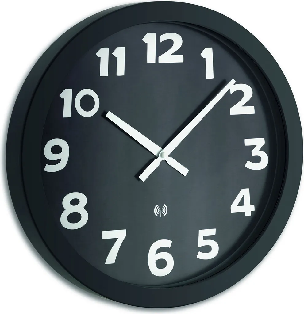Fini les Retards avec l'Horloge Murale Radio XL TFA 60.3506 en Métal