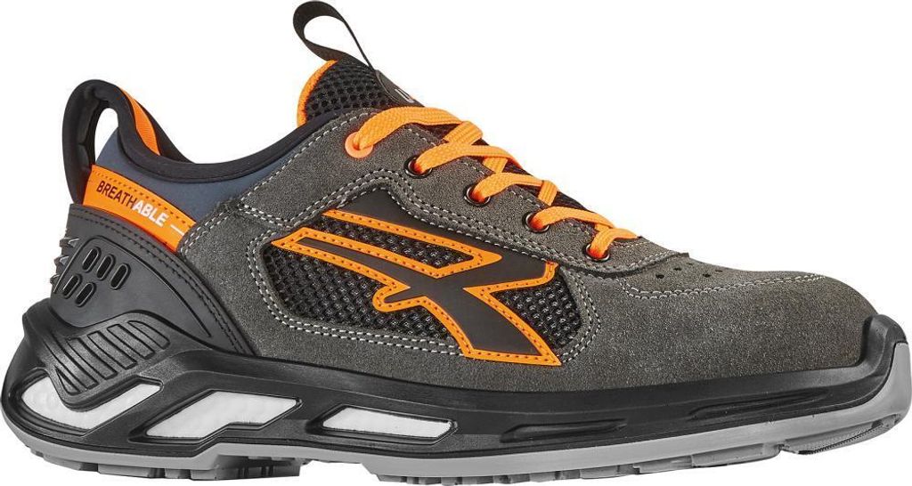 Sicherheitsschuh Ryder Gr.45 grau/orange S1P SRC ESD EN20345 Leder U.POWER
