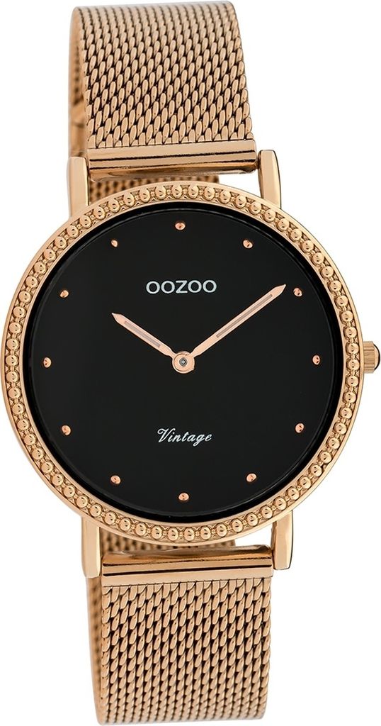 Oozoo Edelstahl Damen Uhr C20056 Quarzuhr Armband rosegold Vintage D2UOC20056