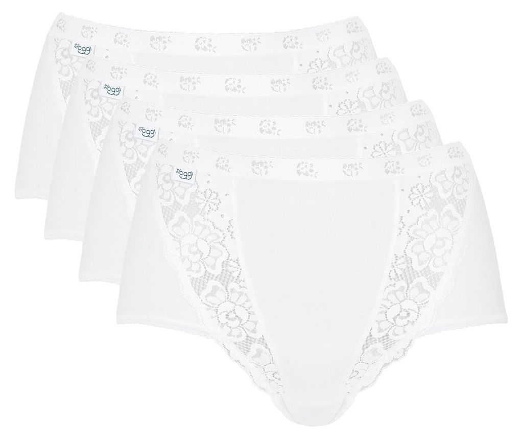 Sloggi Damen Unterhose Chic Maxi , 4-Pack, 46, Weiß Produktbild 