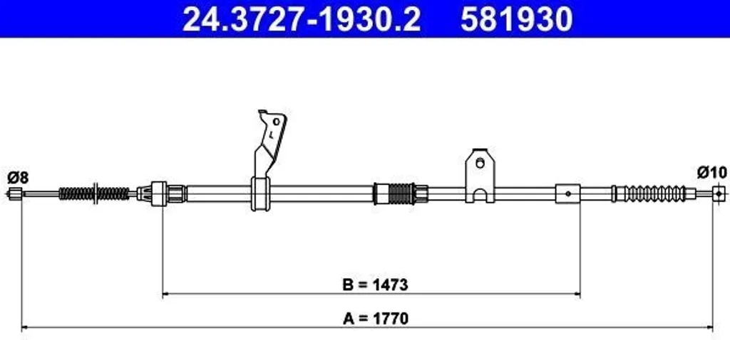 Câble de Frein à Main Toyota Avensis 03-08 idéal pour Contrôle Technique