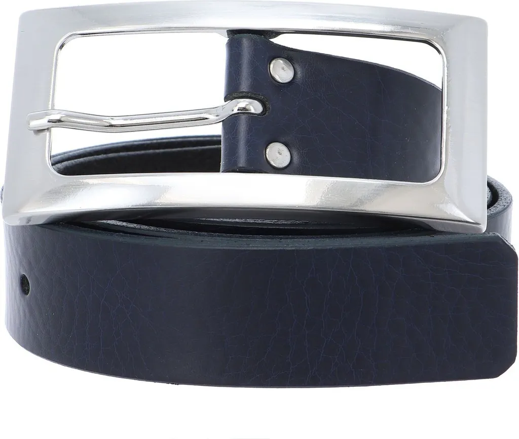 Vanzetti Pelle cintura Classics 30mm Belt W90 Marine blu