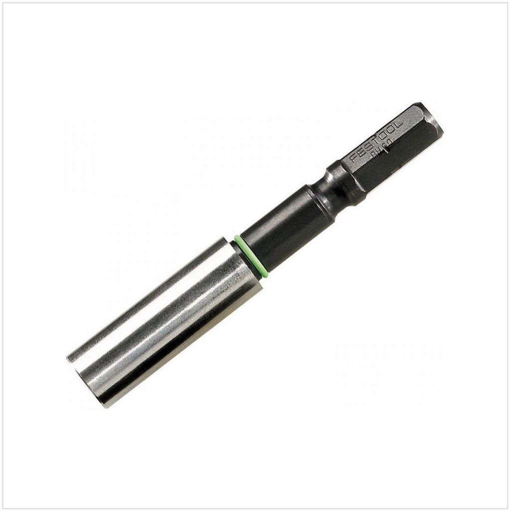 A close-up studio shot of a Festool magnet bit holder with a bit inserted.