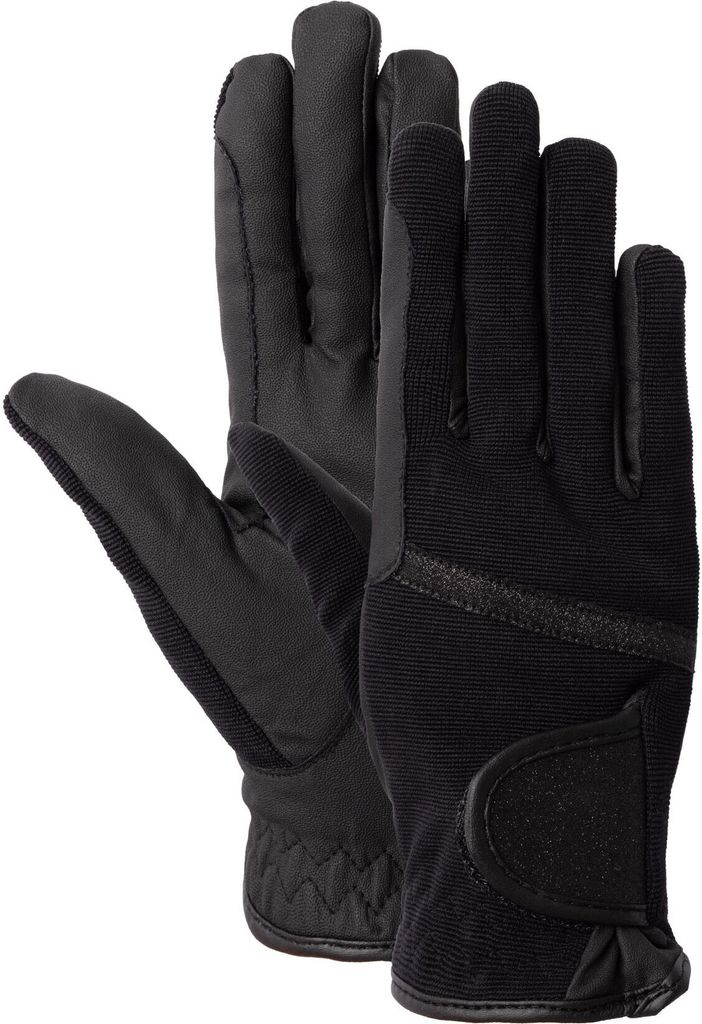 Horze Sandra Winterreithandschuhe, Schwarz, 8