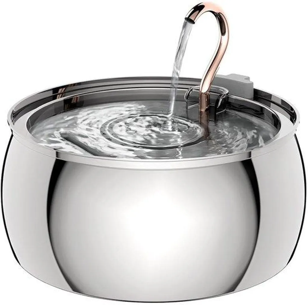 Distributeur d'eau automatique pour chats en inox 4L design élégant
