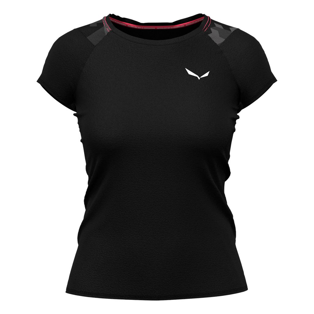 Cristallo Warm Amr T-Shirt Damen - Salewa, Farbe:0910 black out melange, Größe:IT 46 / DE 40