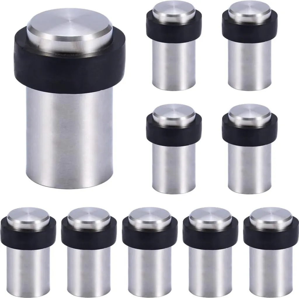 Arrêt de porte cylindrique inox 6cm - lot de 10 butées de protection