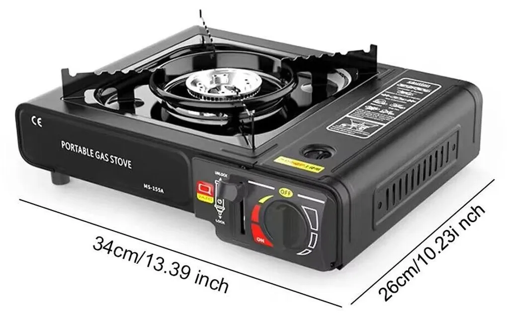 Cuisinière à gaz noire avec régulateur de débit réglable - Modèle C20 - 2