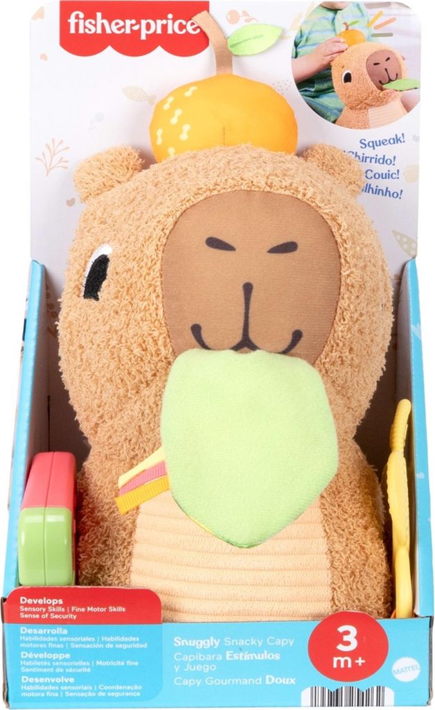 Fisher-Price Kuschel-Capybara, Kuscheltier, (mit Beißring Produktbild 