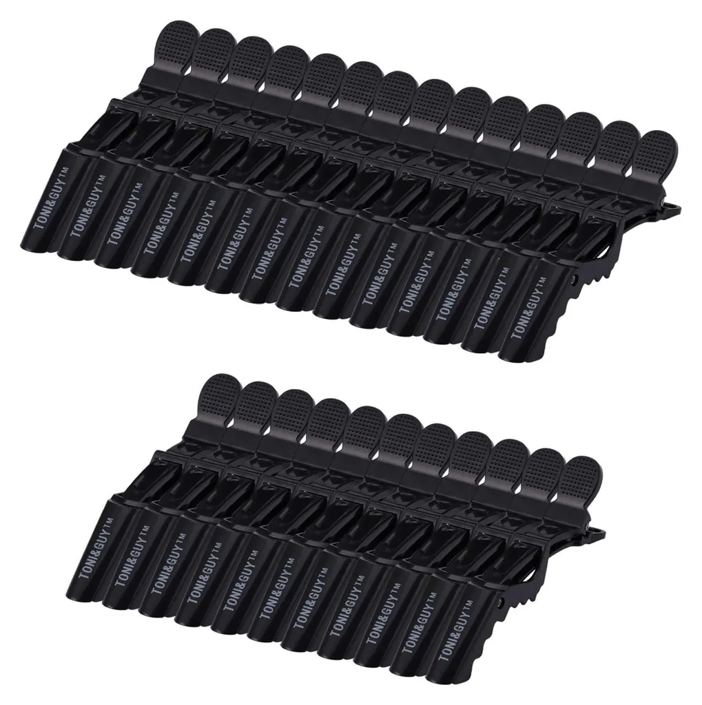 Pince Crocodile Cheveux à Forte Tenue, Lot de 24 pour Maquillage