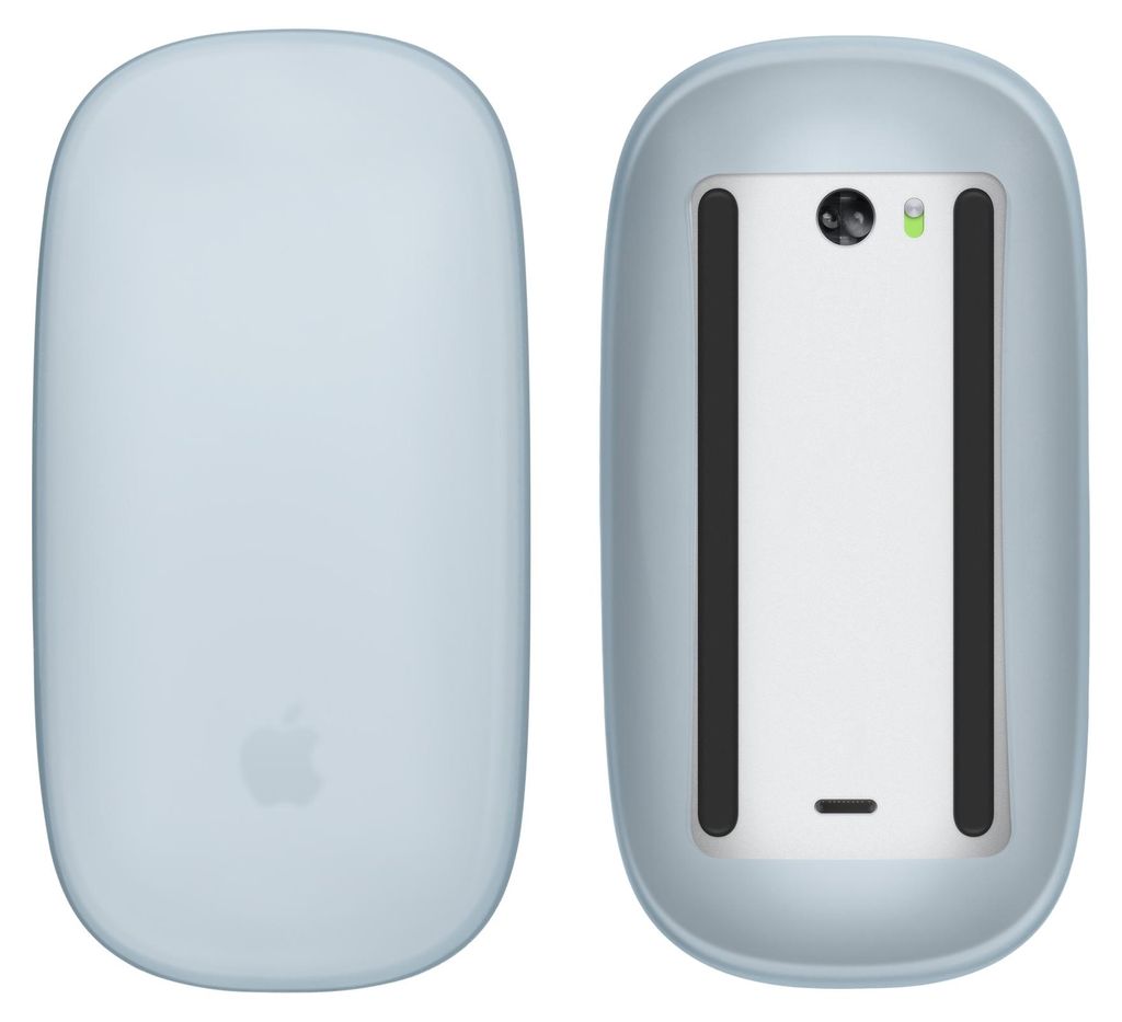 kwmobile Silikon Schutzhülle kompatibel mit Apple Magic Mouse 1 / 2 Hülle - PC Maus Cover aus softem Silikon - Hellblau