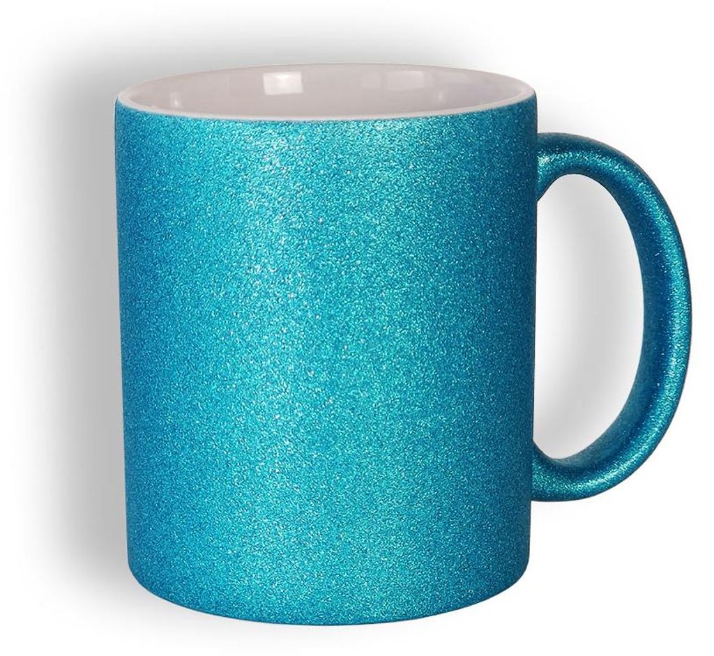 craftcut - Sublimationstasse GLITTER in BLUE - 11 oz/330 ml Produktbild 