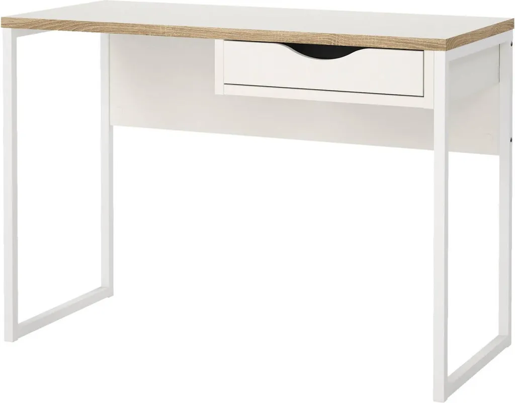 Bureau stable Function Plus blanc mat et chêne facile à assembler - 9