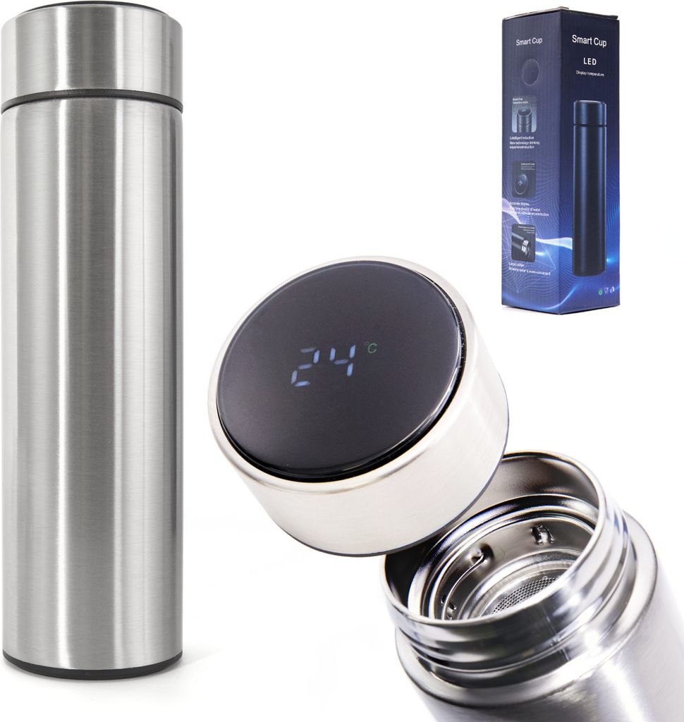Termoska hrnek smart LED 500ml stříbrná Obrázek produktu 