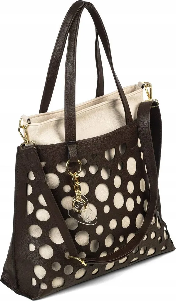 Borsa Laura Biaggi Beige Spaziosa | Ideale per Lavoro e Shopping - 5