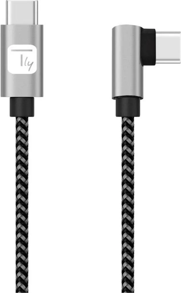 Cavo Techly USB-C Angolato 90°: Comfort e Ricarica 3A in Alluminio