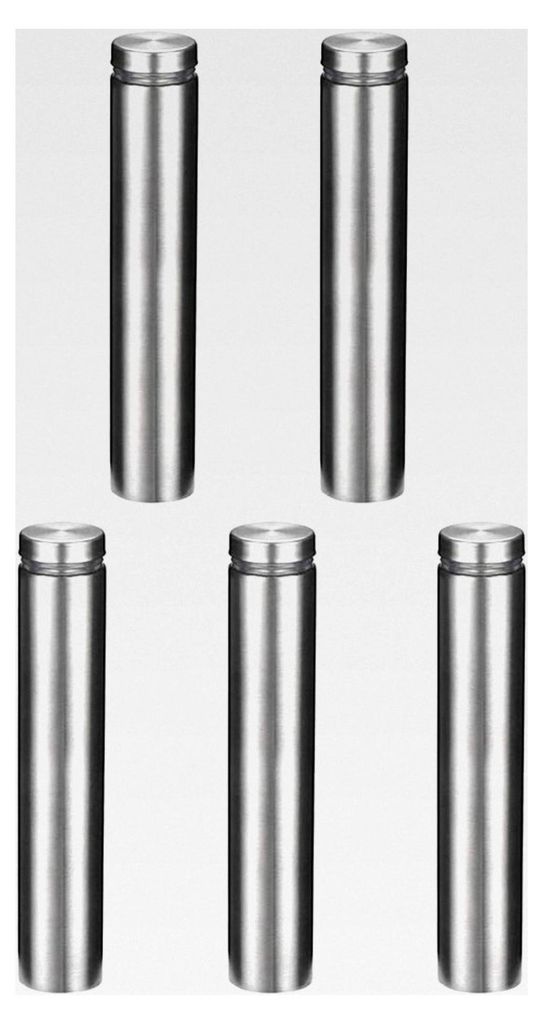 5 Stück Abstandsschrauben für Wandabstandshalter Schilderhalter Acryl Glasnägel 3/4 Durchmesser x 4" (19x100mm)