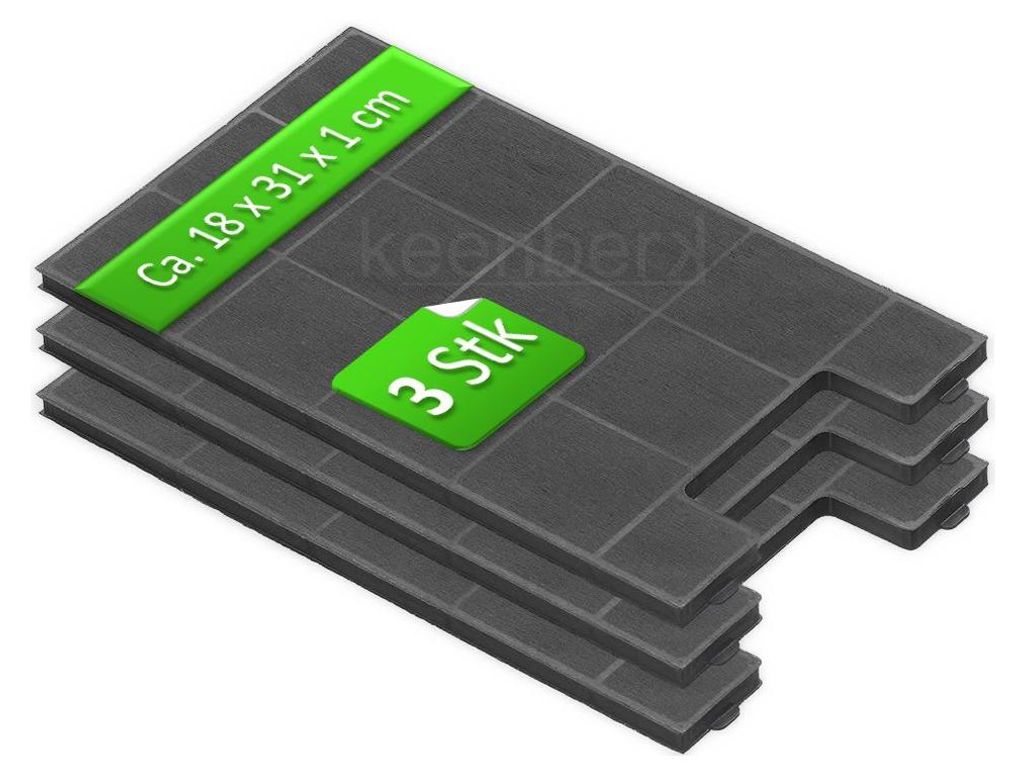 Super Sparset 3 Stk. Aktivfilter für Amica KF 17149 Produktbild 