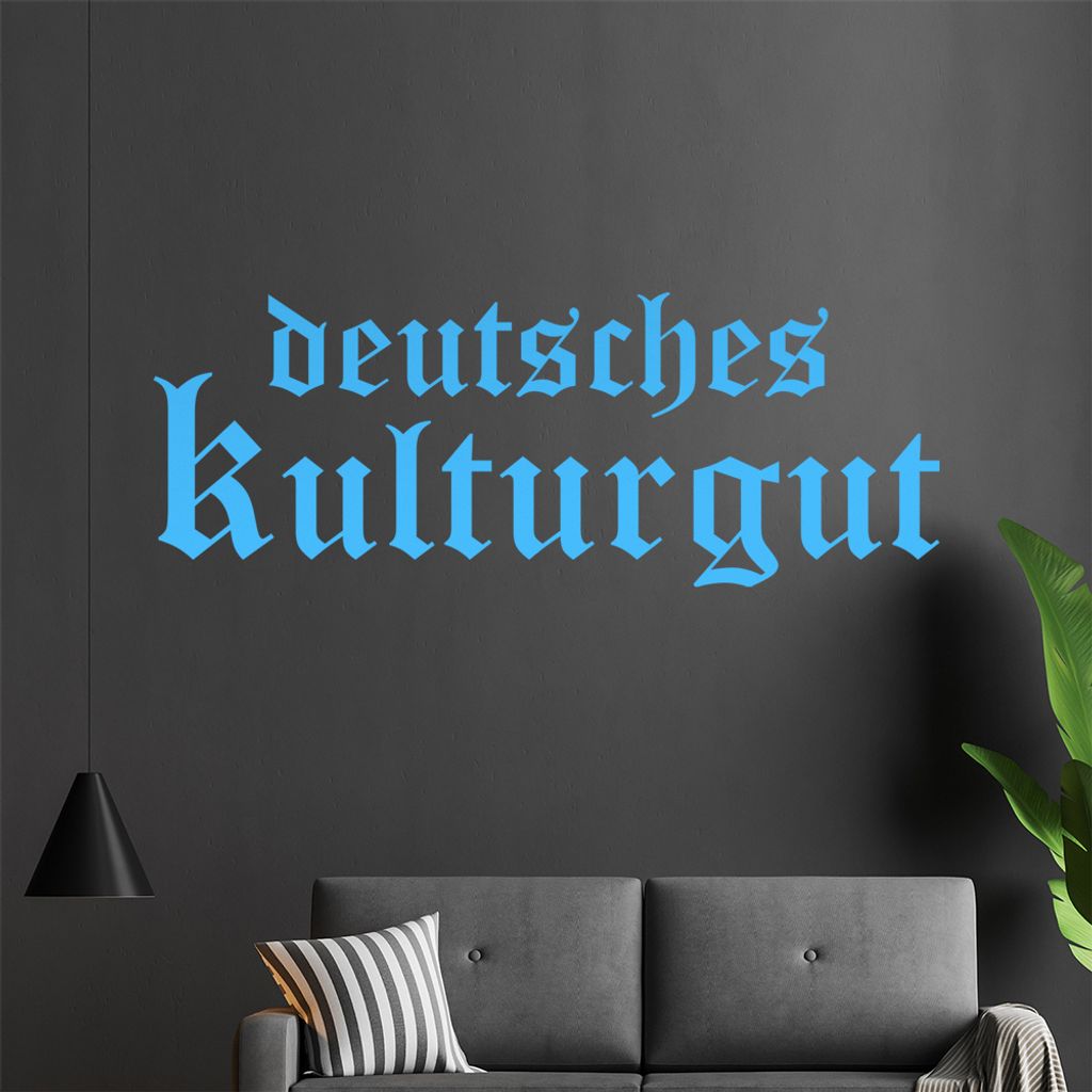 KIWISTAR Deutsches Kulturgut alte Schrift Text Wandtattoo in 6 Größen - Wandaufkleber Wall Sticker - Dekoration, Küche, Wohnzimmer, Schlafzimmer...