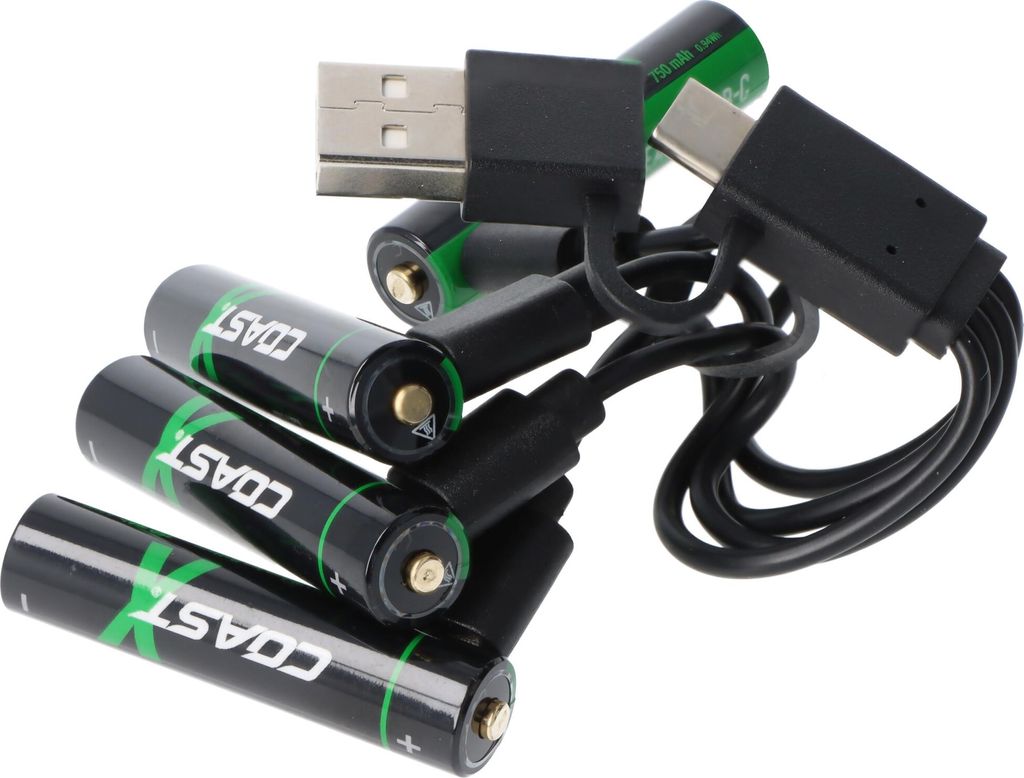 750mAh Micro AAA 1,5V ZITHION-X Lithium-Ionen Akkus, inkl. 4in1 USB-C Ladekabel