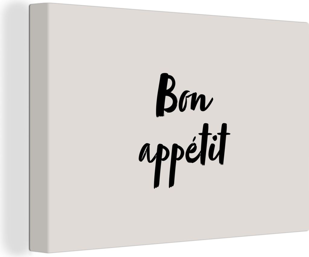 OneMillionCanvasses - Leinwandbilder - 150x100 cm, Guten Appetit - Zitate - Guten Appetit - Sprichwörter, Wandbilder Kunstdruck Wanddekoration -...