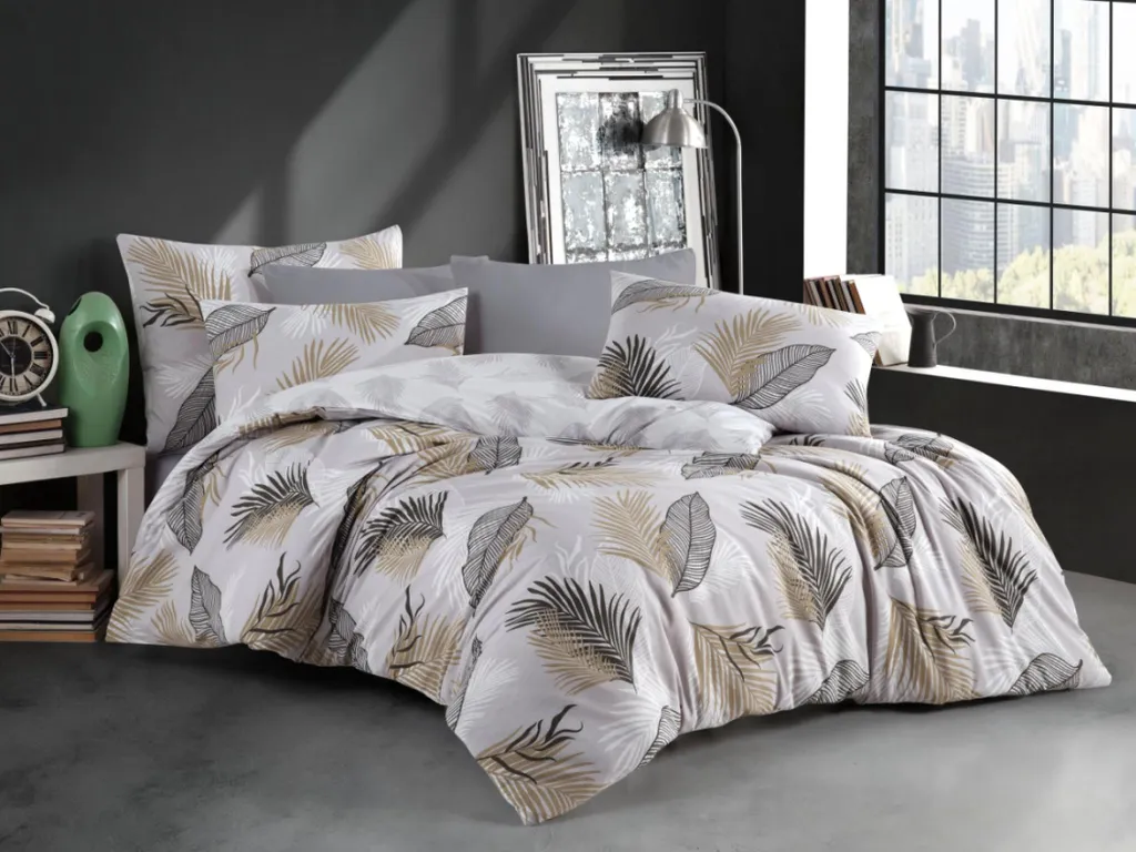 Copripiumino Sonela 240x220 Beige: Resistente e Facile in Lino Cotone