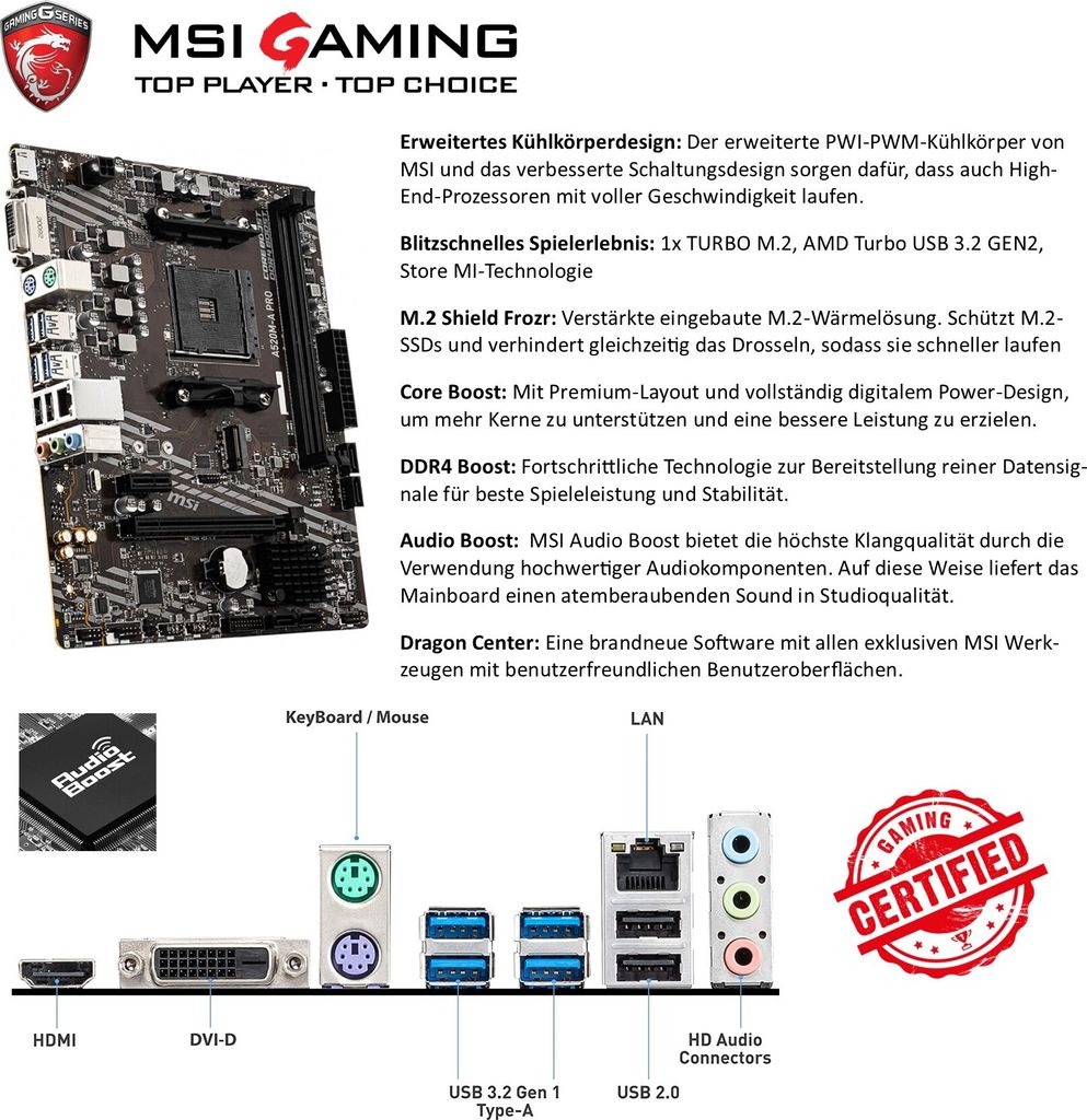 Gaming PC Komplett-Set AMD Ryzen7 5700G - Radeon Grafik - Produktbild 5