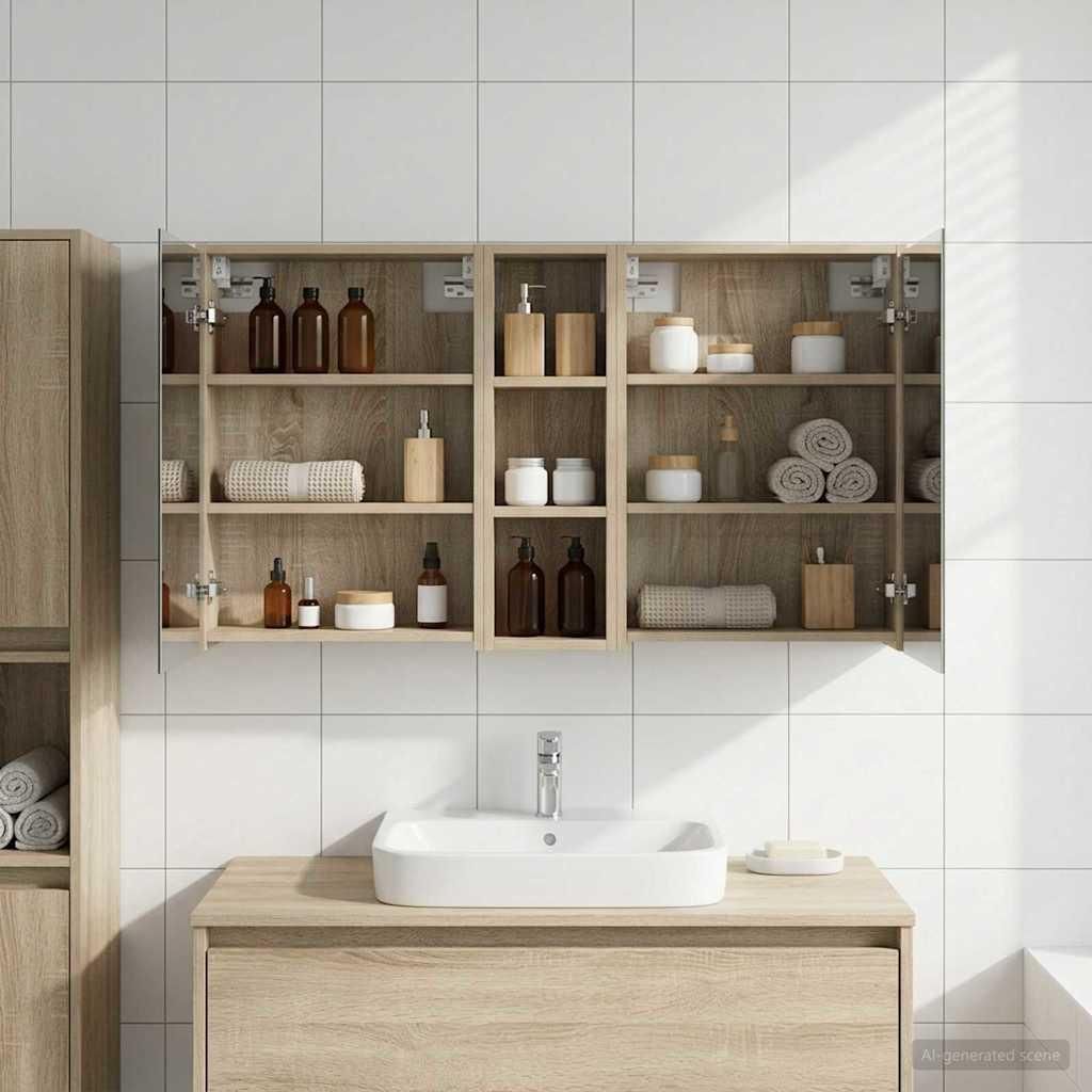 Maison Exclusive - Badezimmerschrank-Set 3 pcs 106 x 16 x 62,5 cm Holzwerkstoff