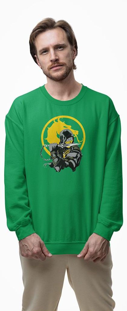 D&B Design Uni Pullover SWMO00036 Mortal Kombat Grün-Größe 3XL