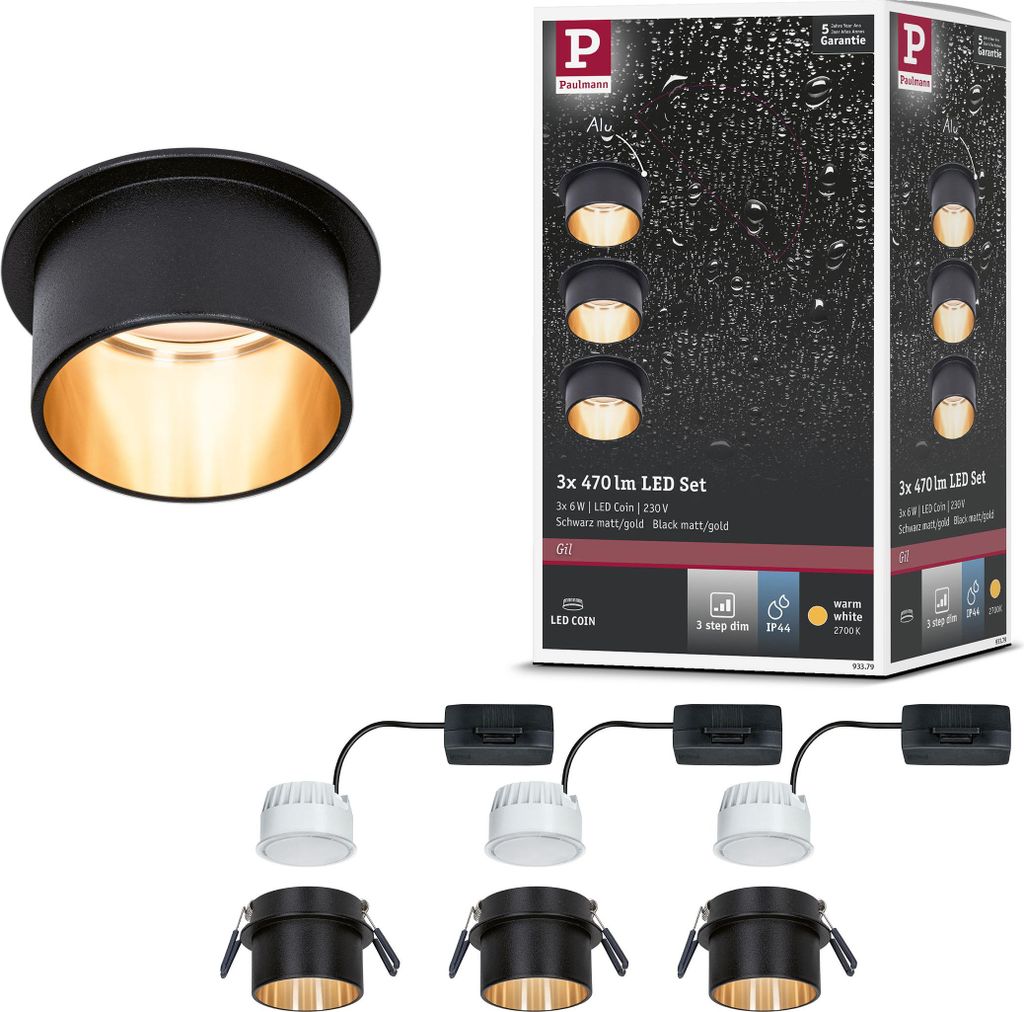 Paulmann Luce da incasso LED Gil set base Immagine del prodotto 