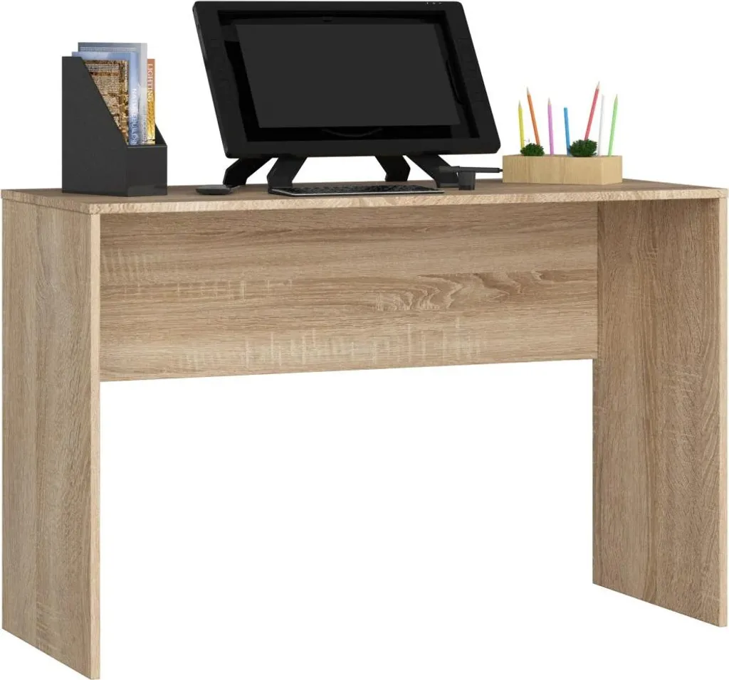 Bureau RALIO chêne sonoma : table de travail compacte et design moderne