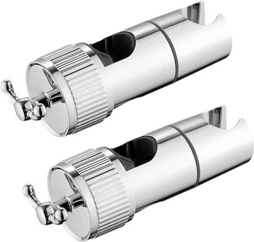 Flexibele Duschhalter | Silber | Für Dusenschlauch von 16-28 mm geeignet | 360-Grad-Drehbar | Ohne Bohren | 2 Stück
