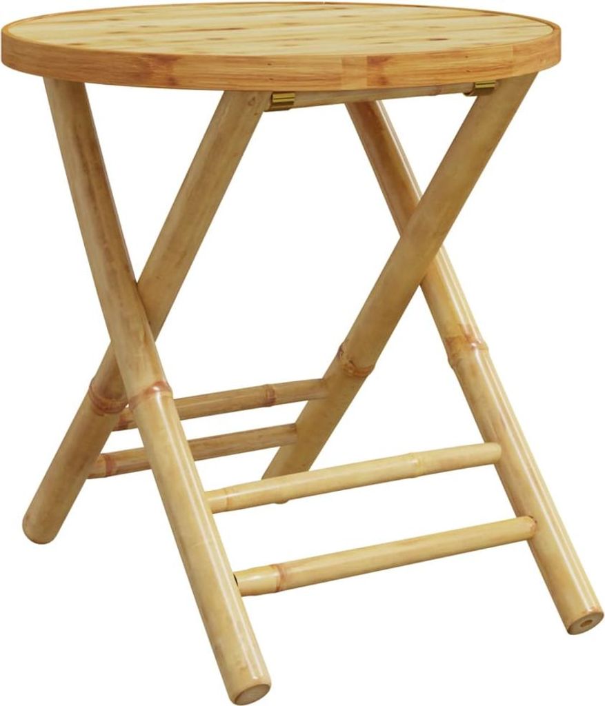 vidaXL Gartentisch Klappbar Ø45x45 cm Bambus