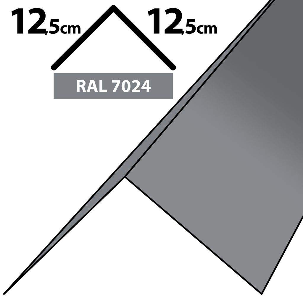 A diagram showing a metal profile with dimensions and color code.