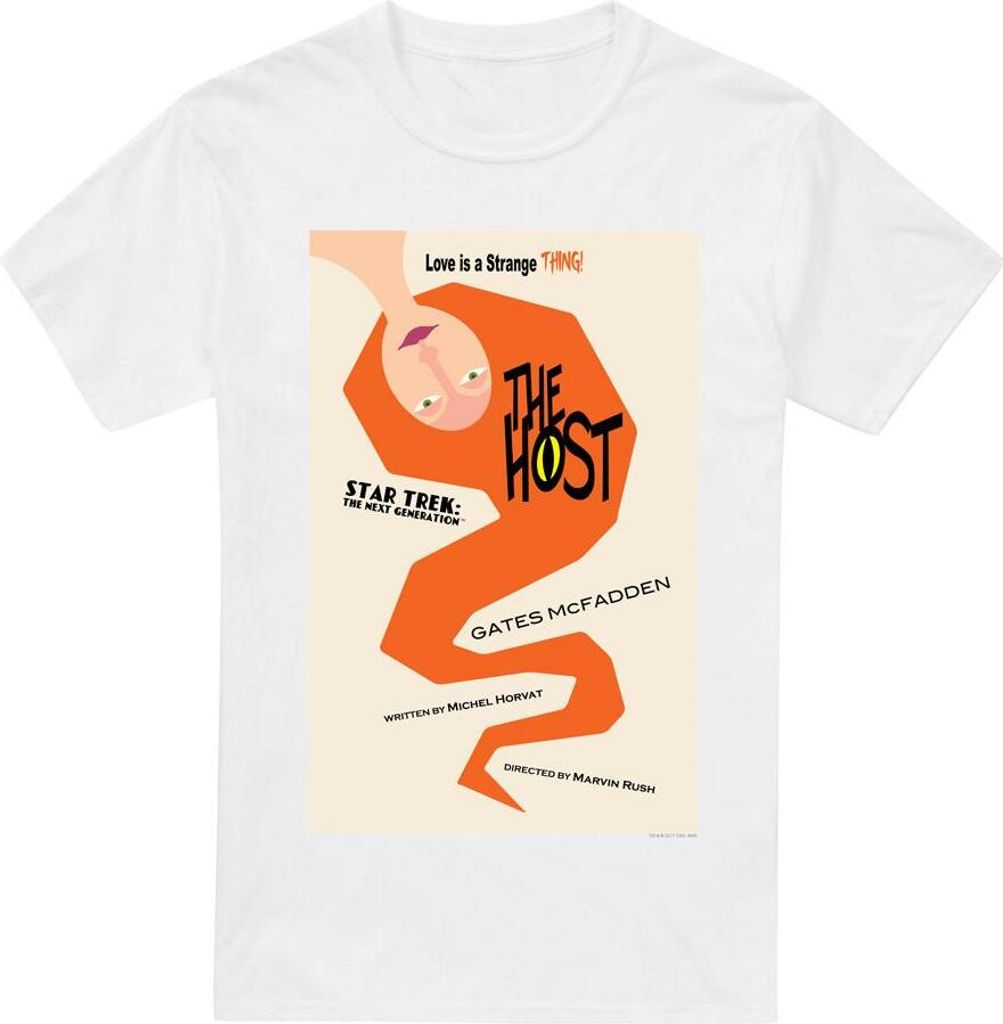 Star Trek - "The Next Generation Season 4 Episode 23" T-Shirt für Herren TV5337 (3XL) (Weiß)