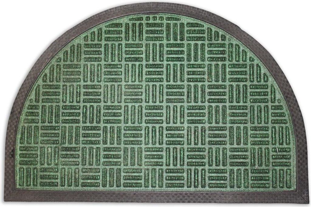 HOME ELEMENTS Rohož gumová + PP půlkruh, zelená, 40x60 cm Obrázek produktu 