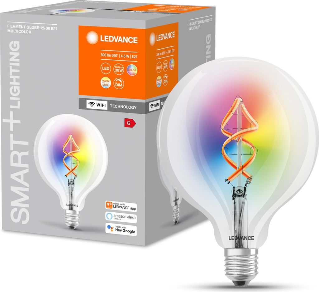 LEDVANCE SMART+ Lampada a globo LED G125 E27 Filamento 4,5W Immagine del prodotto 