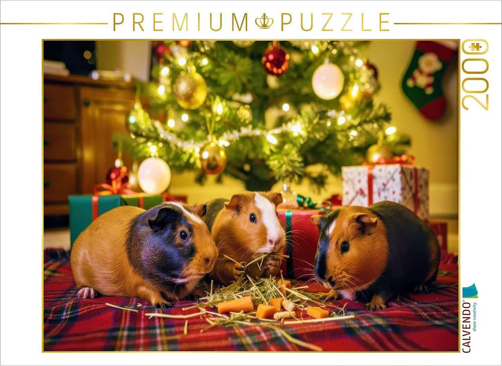 CALVENDO Puzzle Unterm Weihnachtsbaum | 2000 Teile Lege-Größe 90x67cm Foto-Puzzle für glückliche Stunden