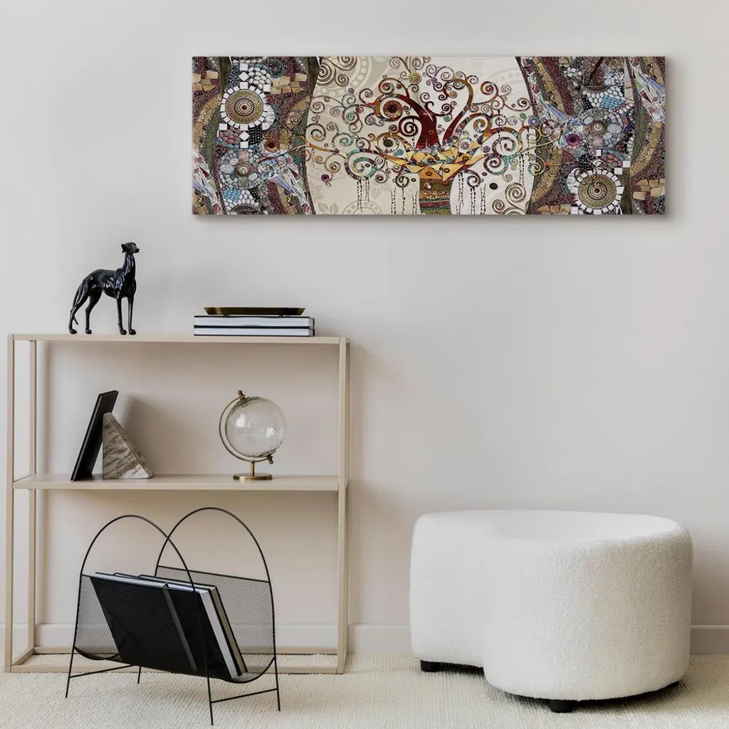 Quadro Astratto Mosaico 120x40 cm - Arredo Moderno in TNT di Qualità - 4