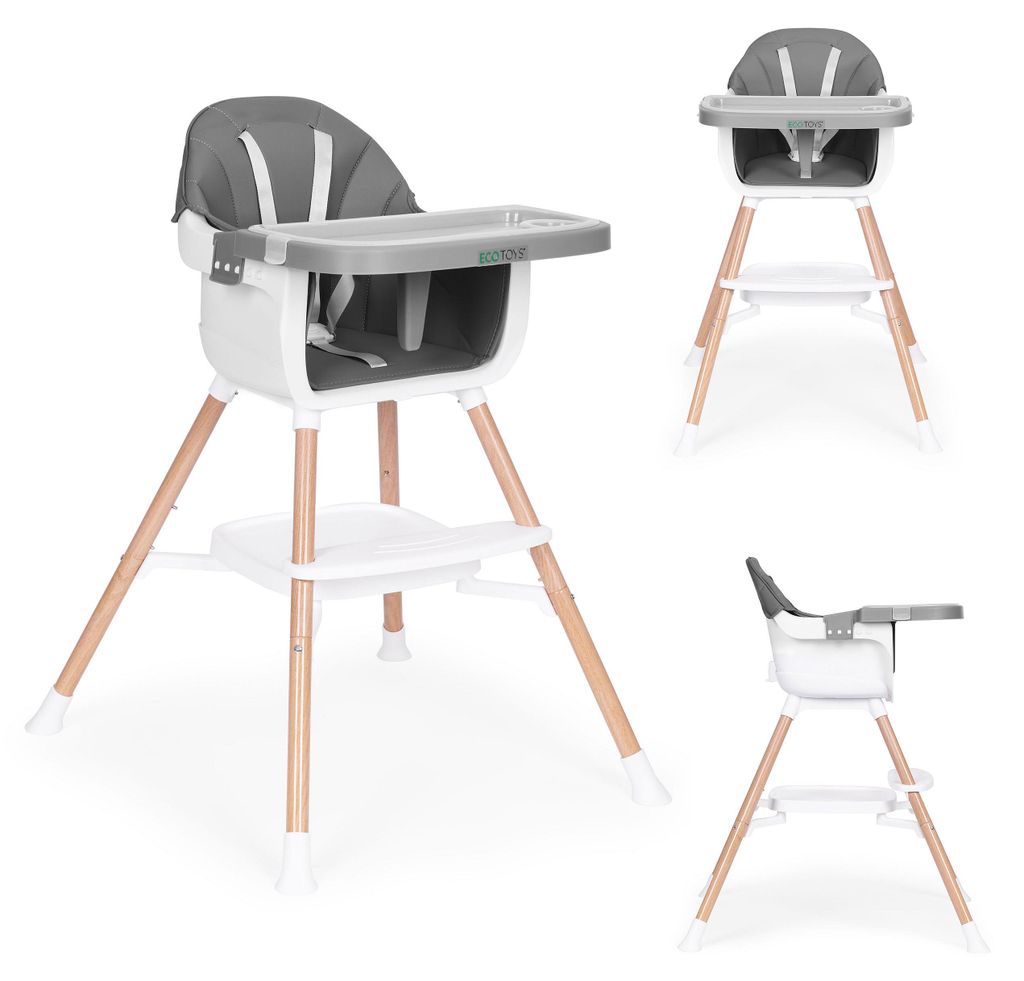Seggiolino per bambini 2-in-1, grigio, marca ECOTOYS Immagine del prodotto 