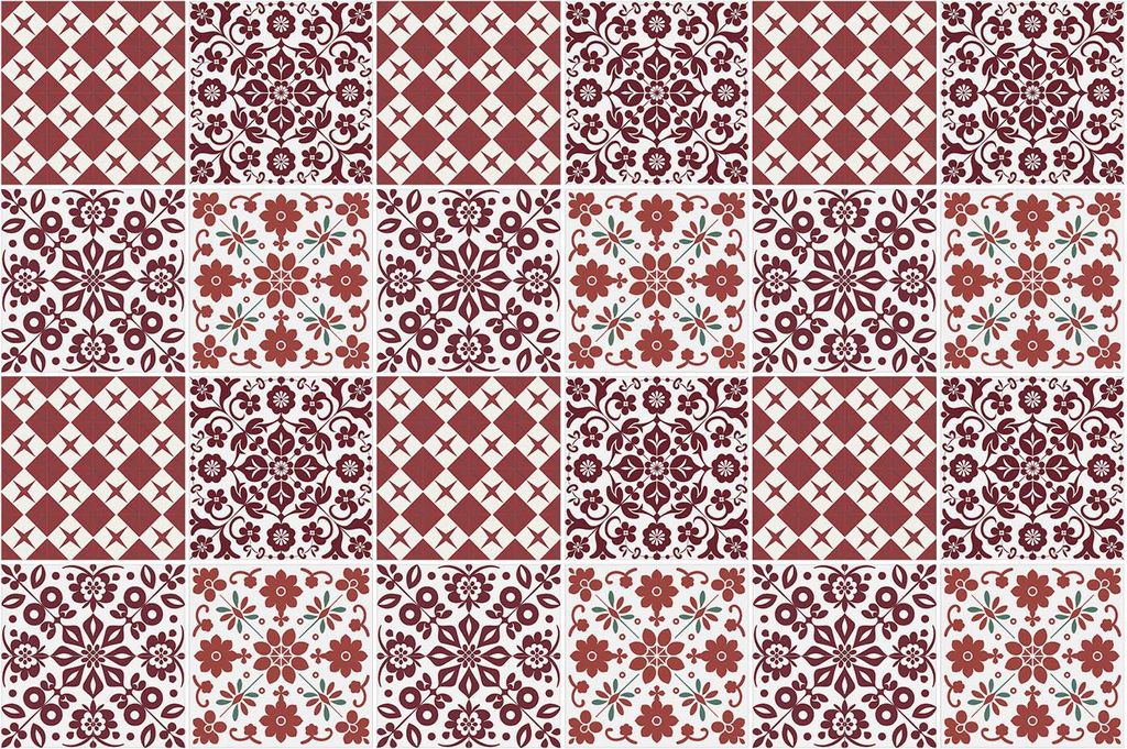Fliesenaufkleber 10×10 cm – 24 Stück – Selbstklebend – Wasserfest – Pflegeleicht – Hitzebeständig – Für Küche & Bad – Florale un...