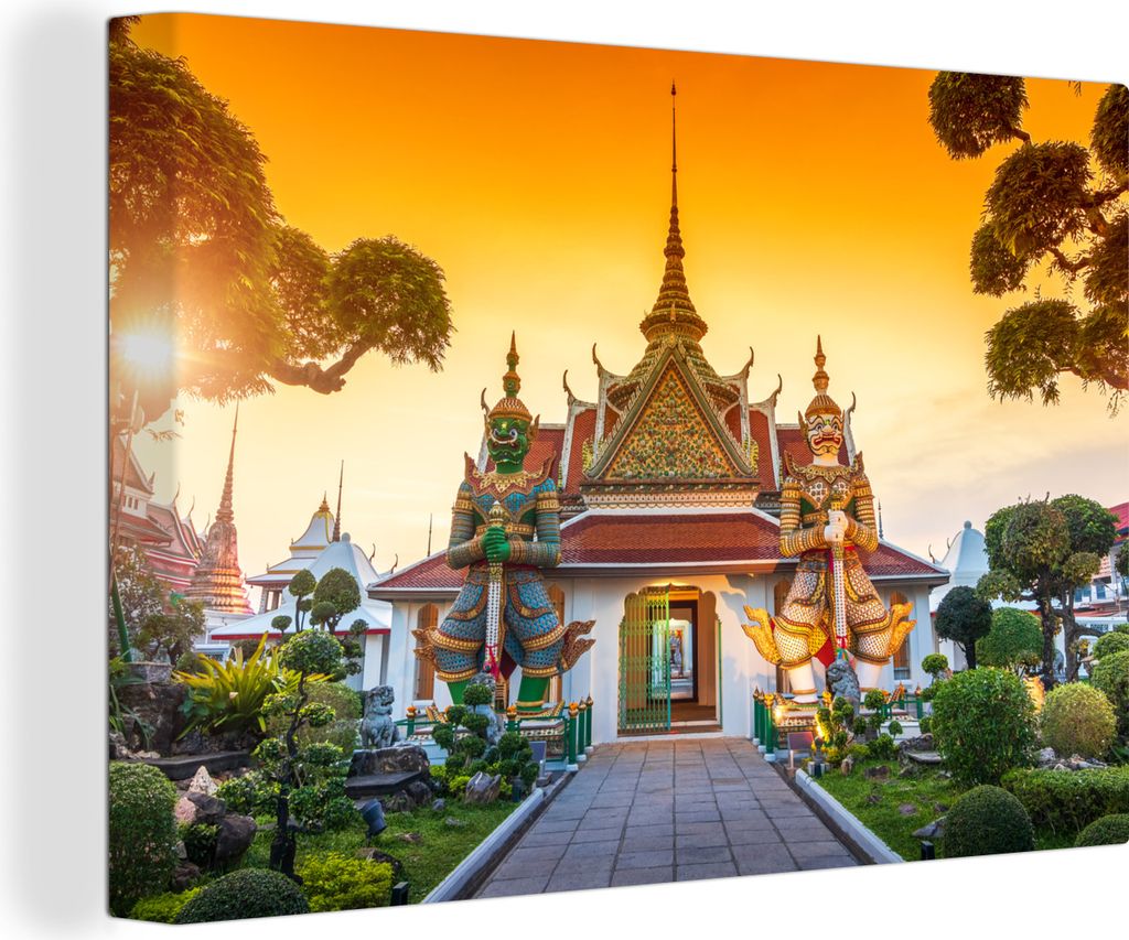 OneMillionCanvasses - Leinwandbilder - 140x90 cm, Buddhistischer Tempel, Wandbilder Kunstdruck Wanddekoration