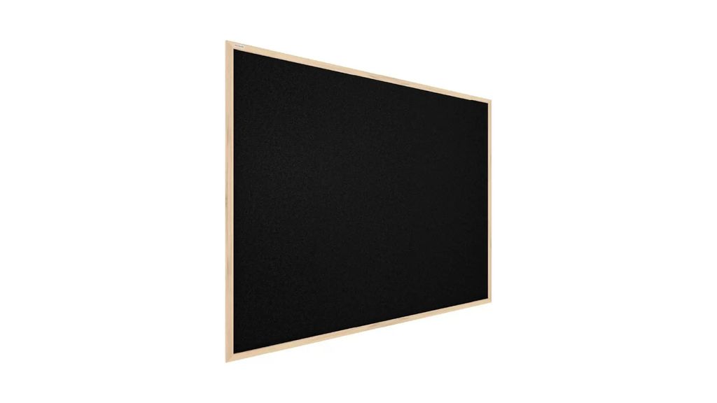 Schwarz Pinnwand mit Holz Rahmen 100x80cm Korktafel Produktbild 