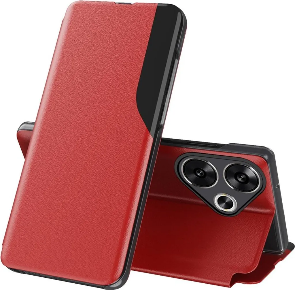 Cover Libro Xiaomi Poco F6 Phonesta Smart View Side - Rosso Chic