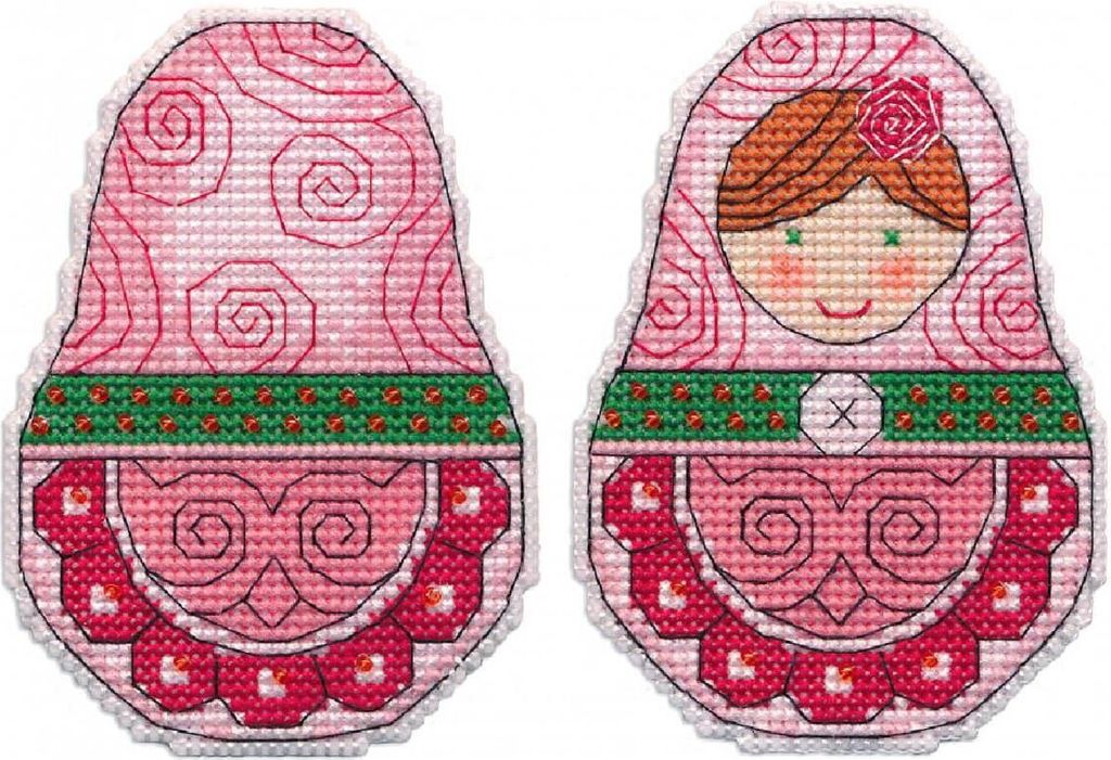Oven Kreuzstichset "Weihnachtskugel. Matroschka", Produktbild 