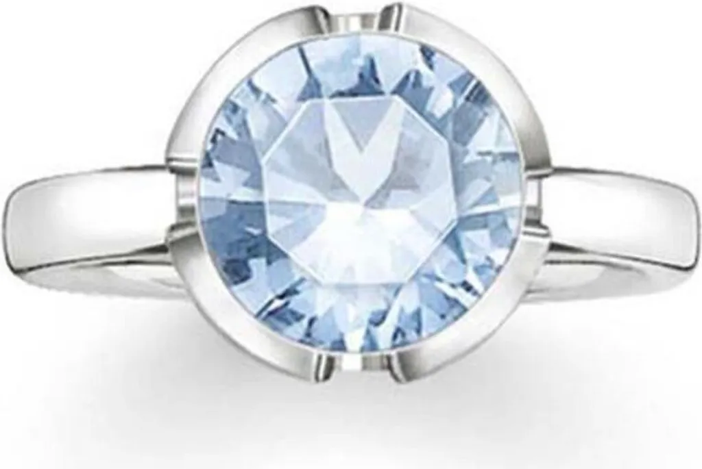 Thomas Sabo TR2036-009-31: Anello Donna Argento e Blu Ghiaccio