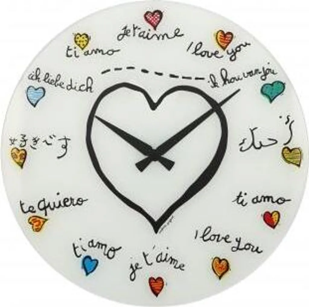 Horloge Silencieuse NeXtime Loving You 8030 avec Cadran Cœur Romantique