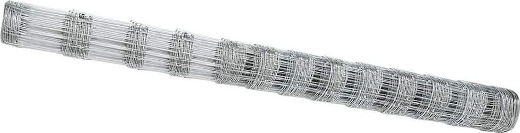 vidaXL Feldzaun Silber 25 x 1,5 m Verzinkter Stahl