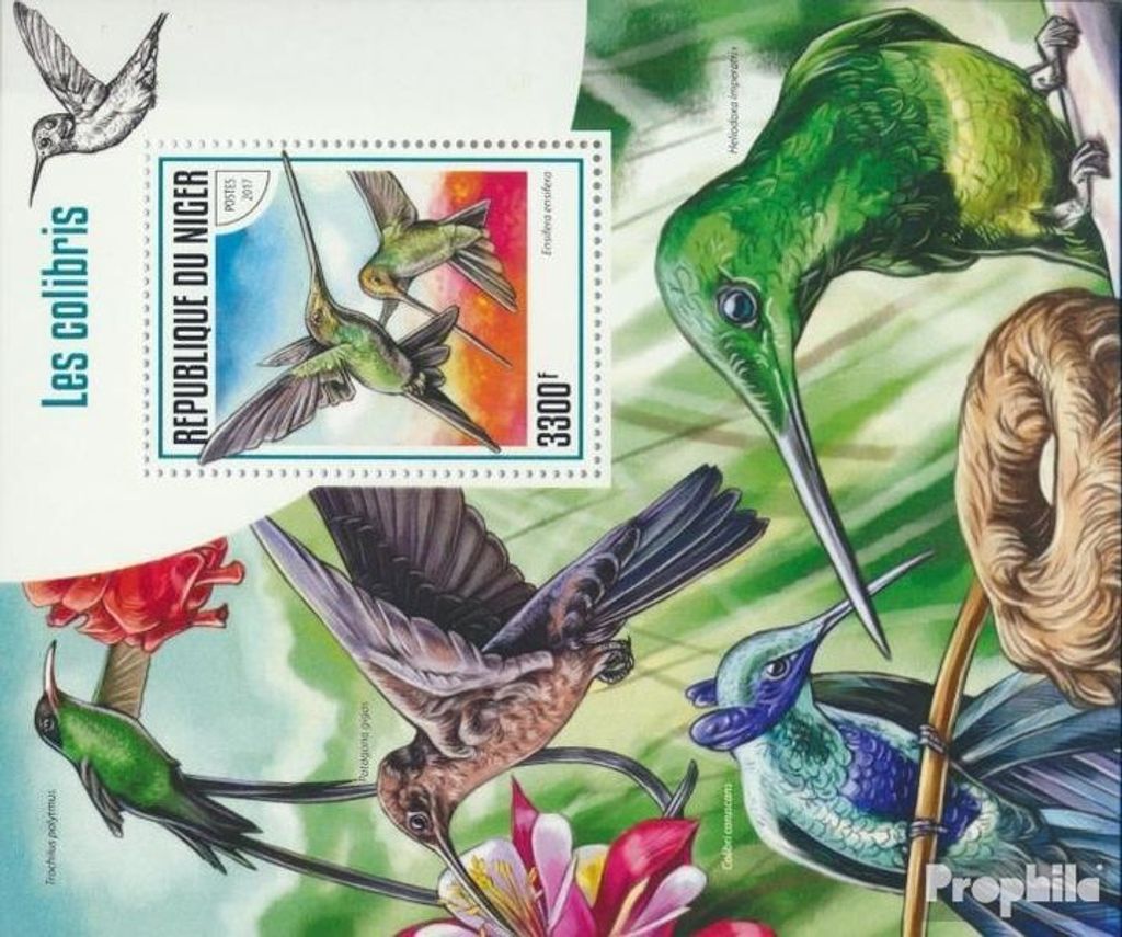 Briefmarken Niger 2017 Mi Block 744 (kompl. Ausg.) postfrisch Kolibri